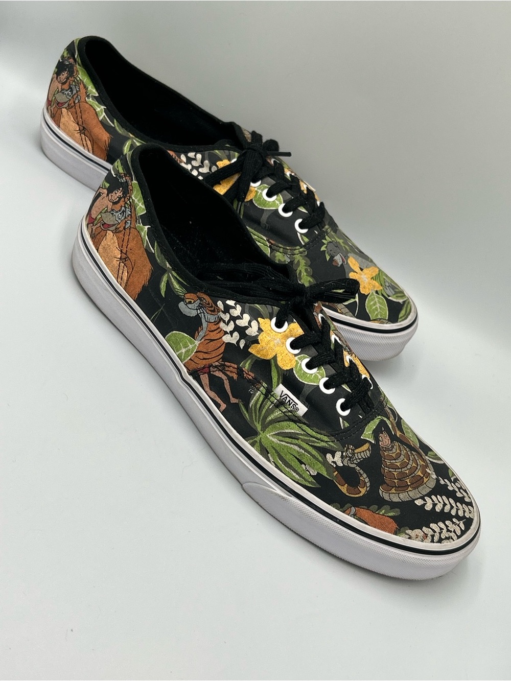 Vans Authentic The Jungle Book Low-Top Sneakers in Black Tropical Print Disney
